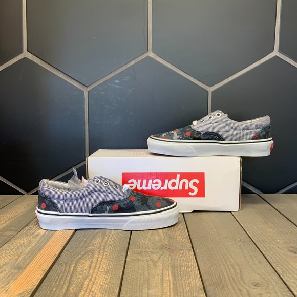 New W/ Damaged Box! Mens Vans Era Pro Comme Des Garcon Navy Digi Camo Size 4 - Picture 2 of 6